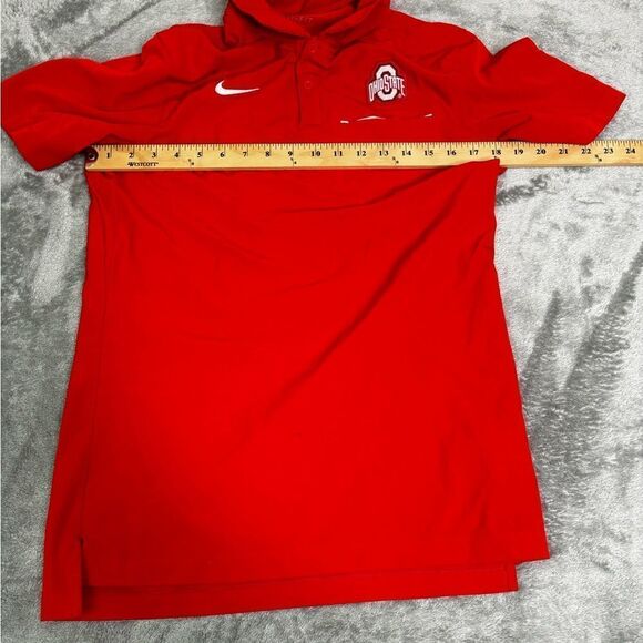 Ohio State Buckeyes Nike Dri-Fit Short Sleeve Polo Shirt Men’s Size Small Red - Picture 10 of 13